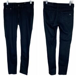 Rag & Bone Women's Jean Leggings Size 25 Black Plush EUC W1503O163 Low Rise